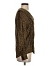 Hinge 100% Viscose Brown Long Sleeve Blouse Size S - photo 4