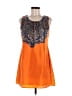 Assorted Brands 100% Polyester Paisley Orange Sleeveless Blouse Size 12 - photo 1