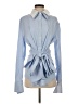 La' Ros Blue Long Sleeve Blouse Size S - photo 1