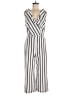 Frank Lyman Design Stripes Ivory Jumpsuit Size 10 - photo 1