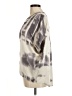 BCBGMAXAZRIA 100% Polyester Tie-dye Gray Short Sleeve Blouse Size M - photo 5