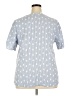 Chico's Polka Dots Blue Short Sleeve Blouse Size XXL (4) - photo 2