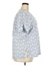 Chico's Polka Dots Blue Short Sleeve Blouse Size XXL (4) - photo 4