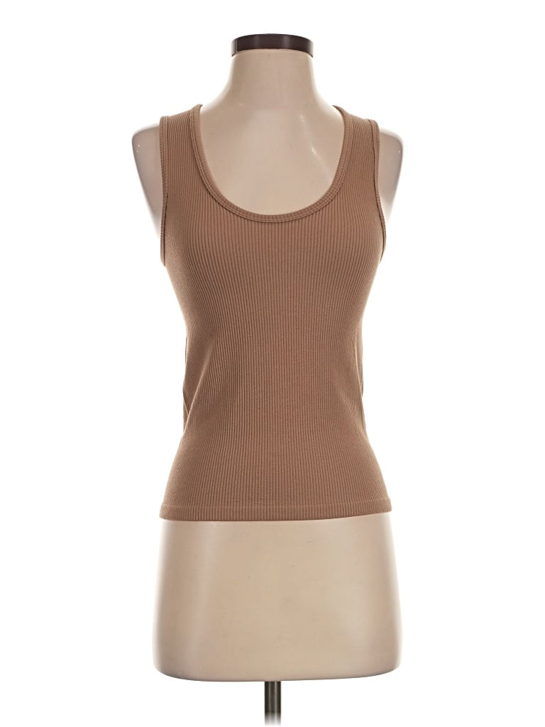 Pre-owned Z Supply Tank Top Brown Strapless Neckline Tops