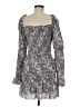 Hey Babe 100% Polyester Print Blue Gray Cocktail Dress Size M - photo 2