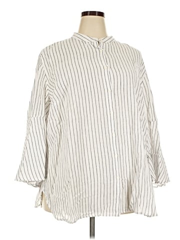 Chaps 3/4 Sleeve Button-Down Shirt (view 1)