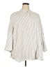 Chaps Stripes Ivory 3/4 Sleeve Button-Down Shirt Size 2X - photo 1