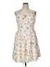 Torrid Floral Ivory Cocktail Dress Size 1X Plus (1) - photo 1
