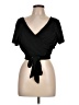 DRESSFO Black Short Sleeve Top Size 10 - photo 1