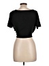 DRESSFO Black Short Sleeve Top Size 10 - photo 2