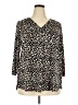 Beacon Black 3/4 Sleeve Blouse Size 2X - photo 1