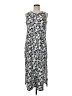 Lands' End Print Black Casual Dress Size M (petite) - photo 1
