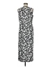Lands' End Print Black Casual Dress Size M (petite) - photo 2