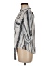 Fortune + Ivy 100% Rayon Stripes Gray 3/4 Sleeve Blouse Size M - photo 5