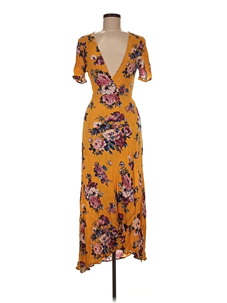 Pre-owned Assorted Brands Casual Dress In Yellow