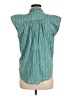 Marea by Liz Joy Teal Sleeveless Button-Down Shirt Size M - photo 2