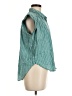 Marea by Liz Joy Teal Sleeveless Button-Down Shirt Size M - photo 4