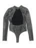 Lovers + Friends Metallic Silver Bodysuit Size XL - photo 2