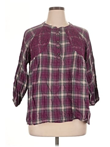 Inked & Faded 3/4 Sleeve Blouse (view 1)
