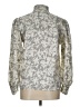 Oscar De La Renta 100% Polyester Paisley Multi Color Silver Long Sleeve Blouse Size L (estimated) - photo 2