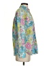 Talbots 100% Cotton Floral Teal Long Sleeve Button-Down Shirt Size XS - photo 4