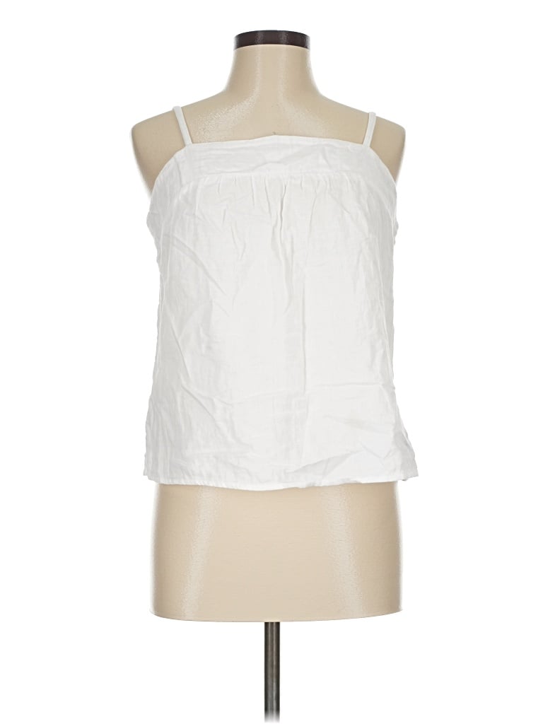 Pre-owned Drew Sleeveless Blouse In White