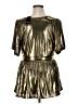 Torrid Metallic Gold Short Sleeve Top Size 1X Plus (1) - photo 2
