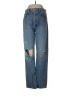 AGOLDE 100% Organic Cotton Hearts Blue Jeans Size 28 waist - photo 1