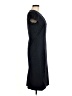 J.Crew 100% Polyester Solid Black Casual Dress Size 6 - photo 4