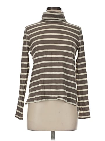 Madewell Whisper Cotton Turtleneck in Kearney Stripe (view 1)