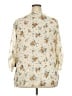 Sara Michelle 100% Polyester Floral Ivory 3/4 Sleeve Blouse Size 2X - photo 2