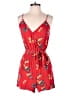 Just Fab Tropical Red Romper Size S - photo 1