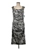 London Times Paisley Silver Black Casual Dress Size 14 - photo 1