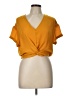 Shinestar 100% Polyester Orange Short Sleeve Top Size L - photo 1