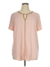JM Collection Pink Short Sleeve Top Size 1X - photo 1