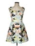 Lush Graphic Gray Green Cocktail Dress Size L - photo 1