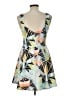 Lush Graphic Gray Green Cocktail Dress Size L - photo 2