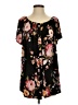 143 story Floral Black Short Sleeve Blouse Size M - photo 1