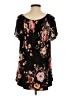 143 story Floral Black Short Sleeve Blouse Size M - photo 2
