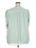 Torrid 100% Polyester Green Teal Short Sleeve Blouse Size 3X Plus (3) - photo 2
