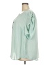 Torrid 100% Polyester Green Teal Short Sleeve Blouse Size 3X Plus (3) - photo 5