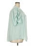 Torrid 100% Polyester Green Teal Short Sleeve Blouse Size 3X Plus (3) - photo 4