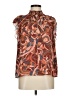 A.L.C. Paisley Brown Sleeveless Silk Top Size 8 - photo 1