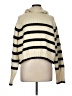 Zara Stripes Ivory Turtleneck Sweater Size M - photo 1