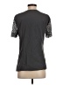 St. John 100% Polyester Metallic Silver Short Sleeve T-Shirt Size 4 - photo 2
