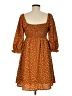 Andree by UNIT 100% Polyester Polka Dots Brown Casual Dress Size M - photo 2