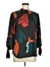 Chico's 100% Polyester Print Black 3/4 Sleeve Blouse Size Med (1) - photo 1