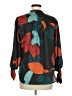 Chico's 100% Polyester Print Black 3/4 Sleeve Blouse Size Med (1) - photo 2