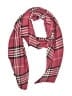 Fraas 100% Polyester Plaid Burgundy Scarf One size - photo 1