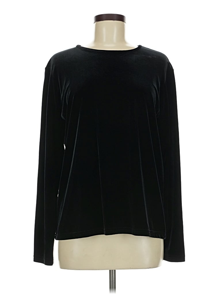 Pre-owned Talbots Long Sleeve T-shirt In Black